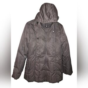 7/159. Liz Claiborne Dark Brown Hooded Jacket